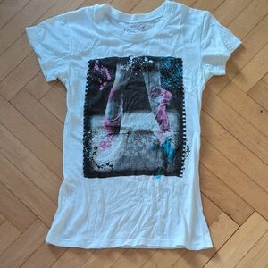 White Ballet Pointe Shoe Graphic T-Shirt Size M